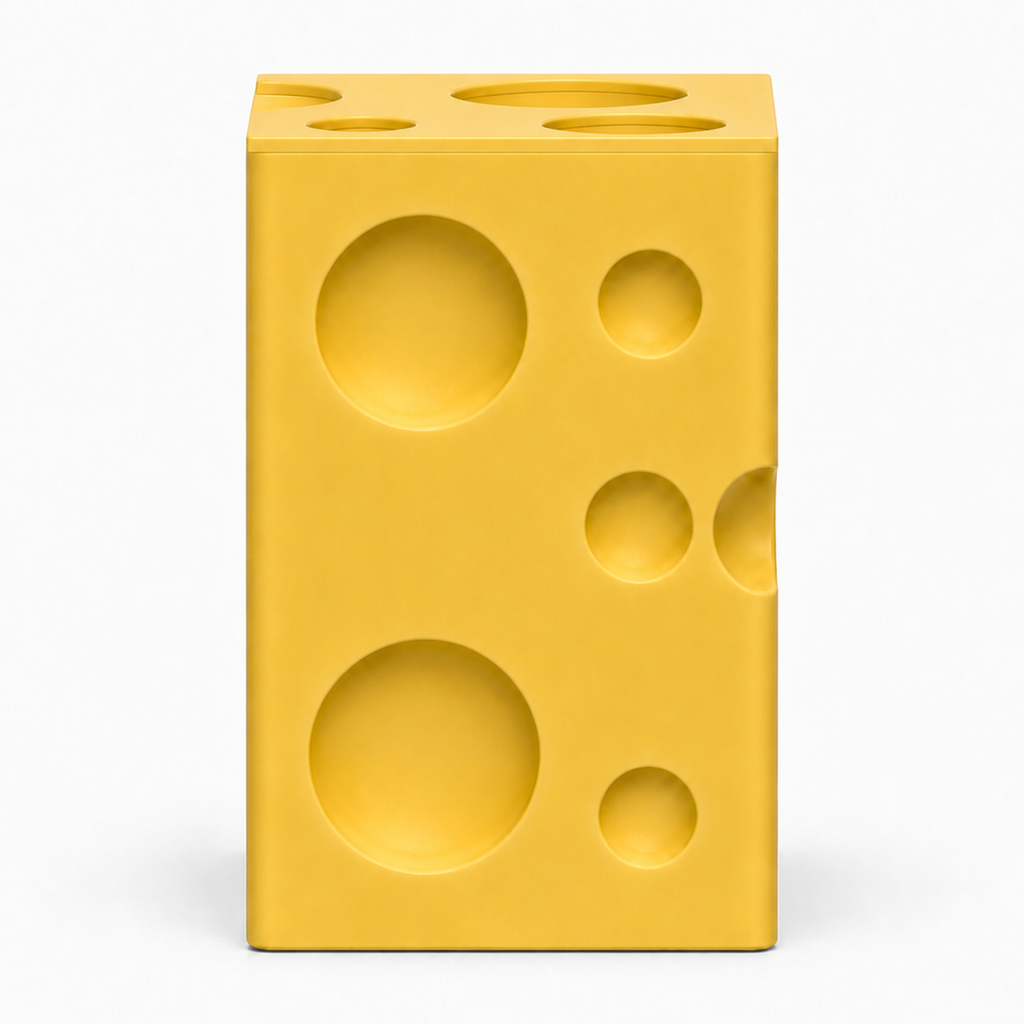 Cheese Block Side Table - Yellow - image 1
