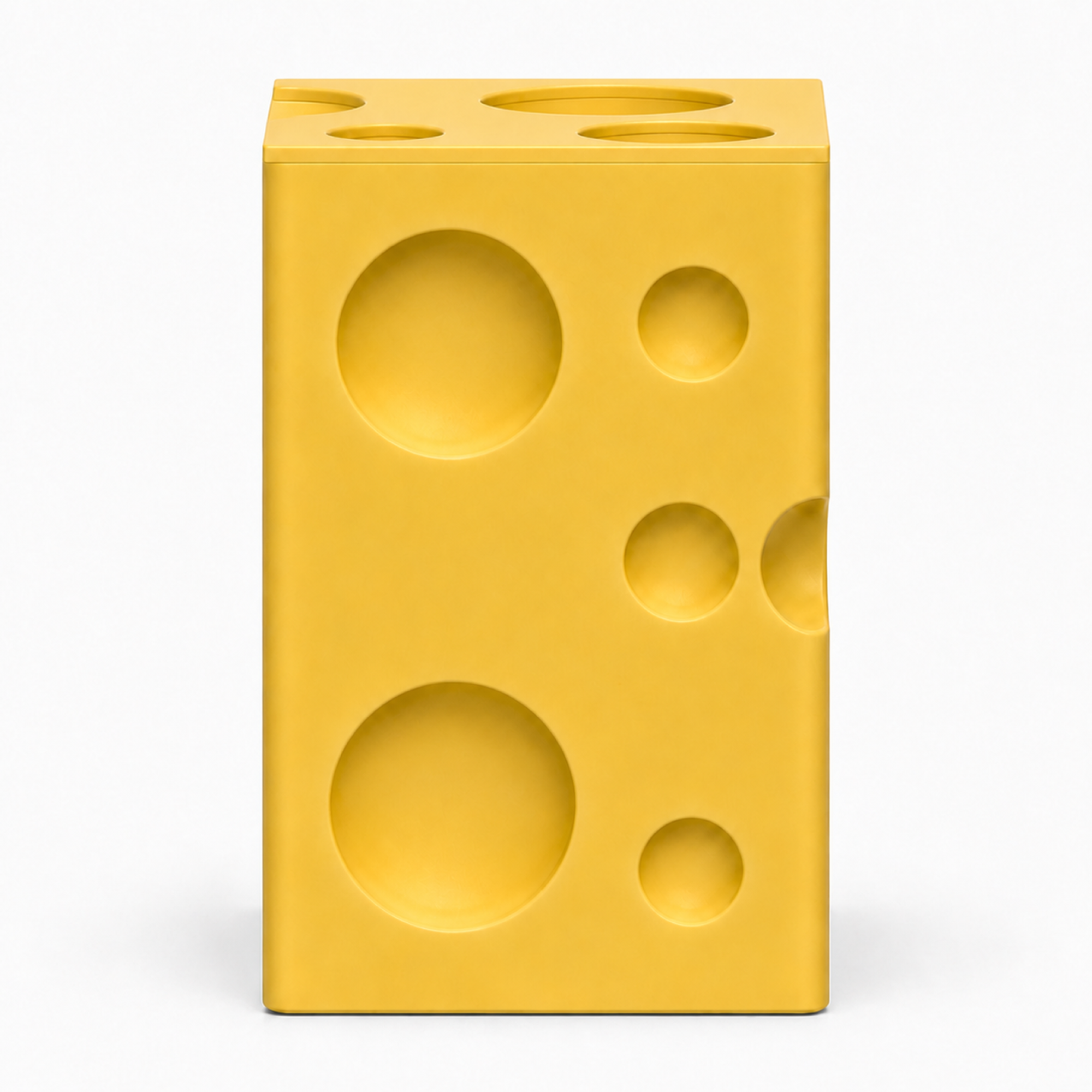 Cheese Block Side Table - Yellow - image 1