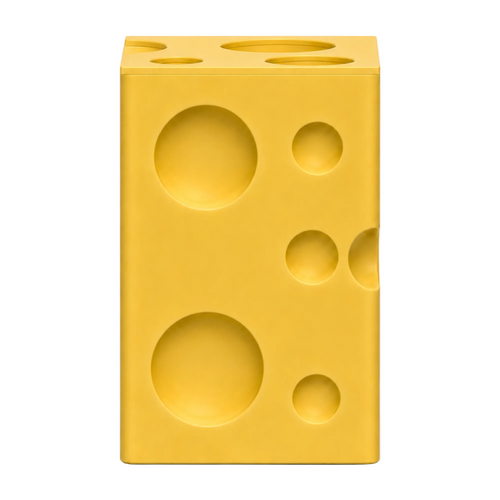 Cheese Block Side Table - Yellow - image 1
