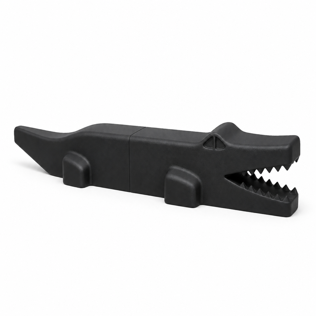 Krokodil Art Object - Black