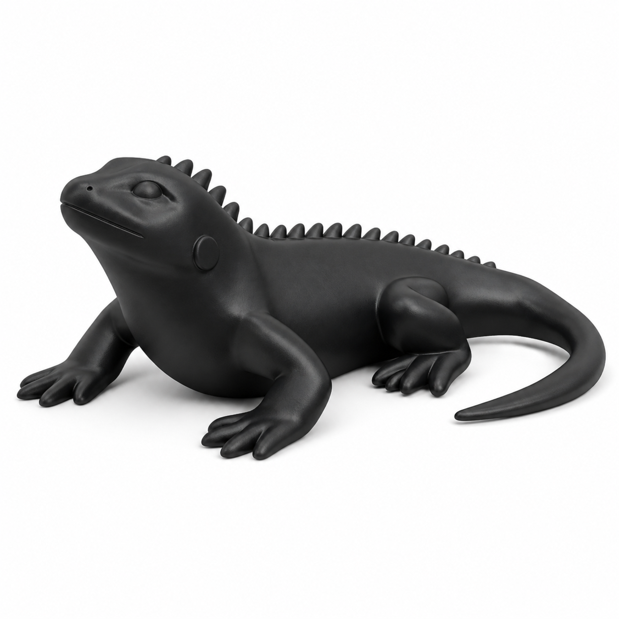 Iguana Art Object - Black