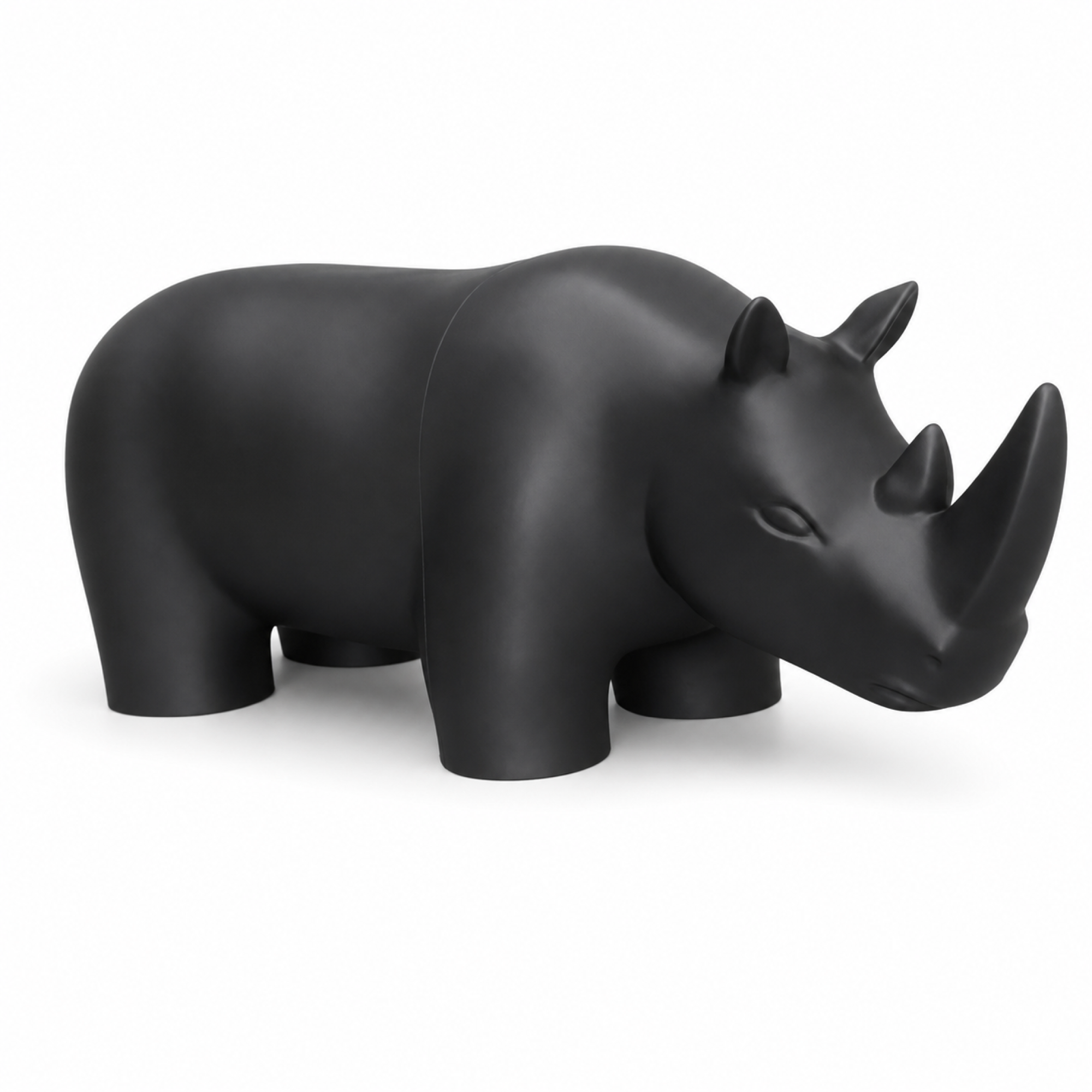 Rhino Art Object - Black