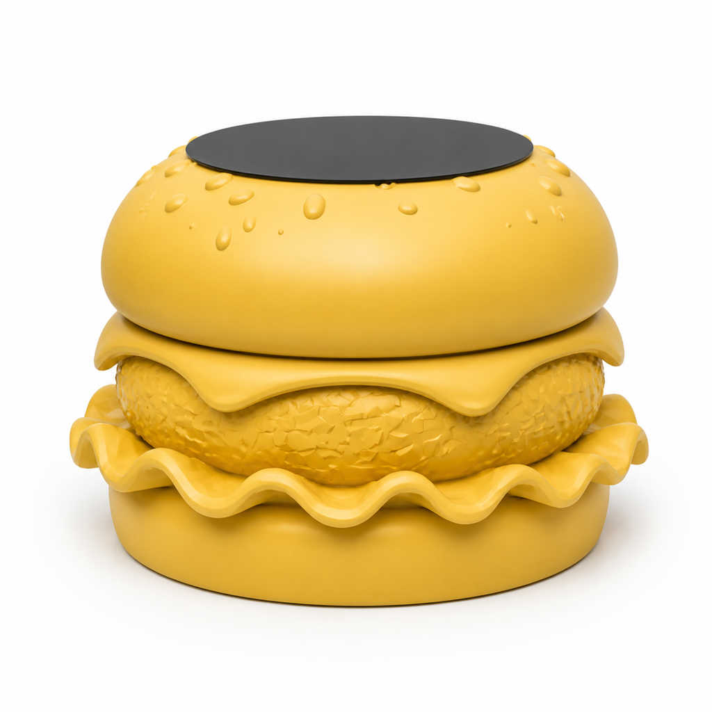 Hamburger Coffee Table - Yellow