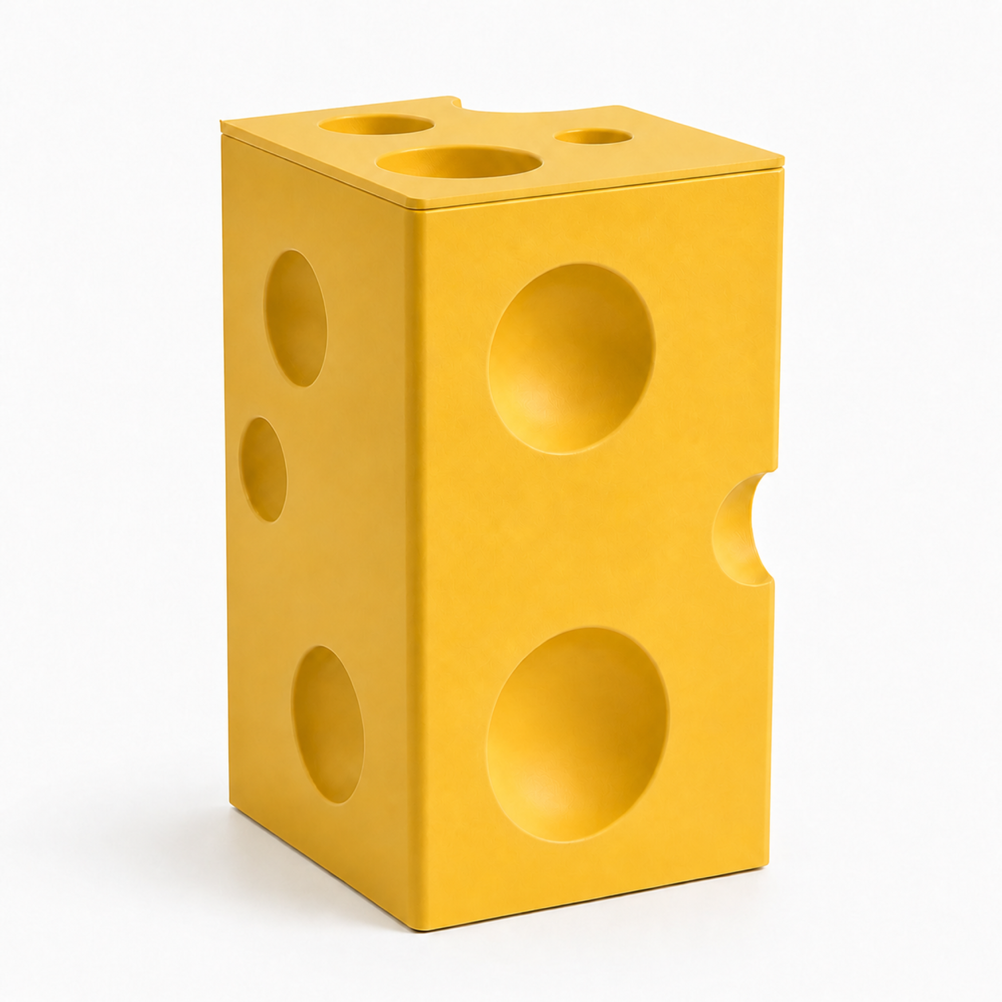 Cheese Block Side Table - Yellow - image 2
