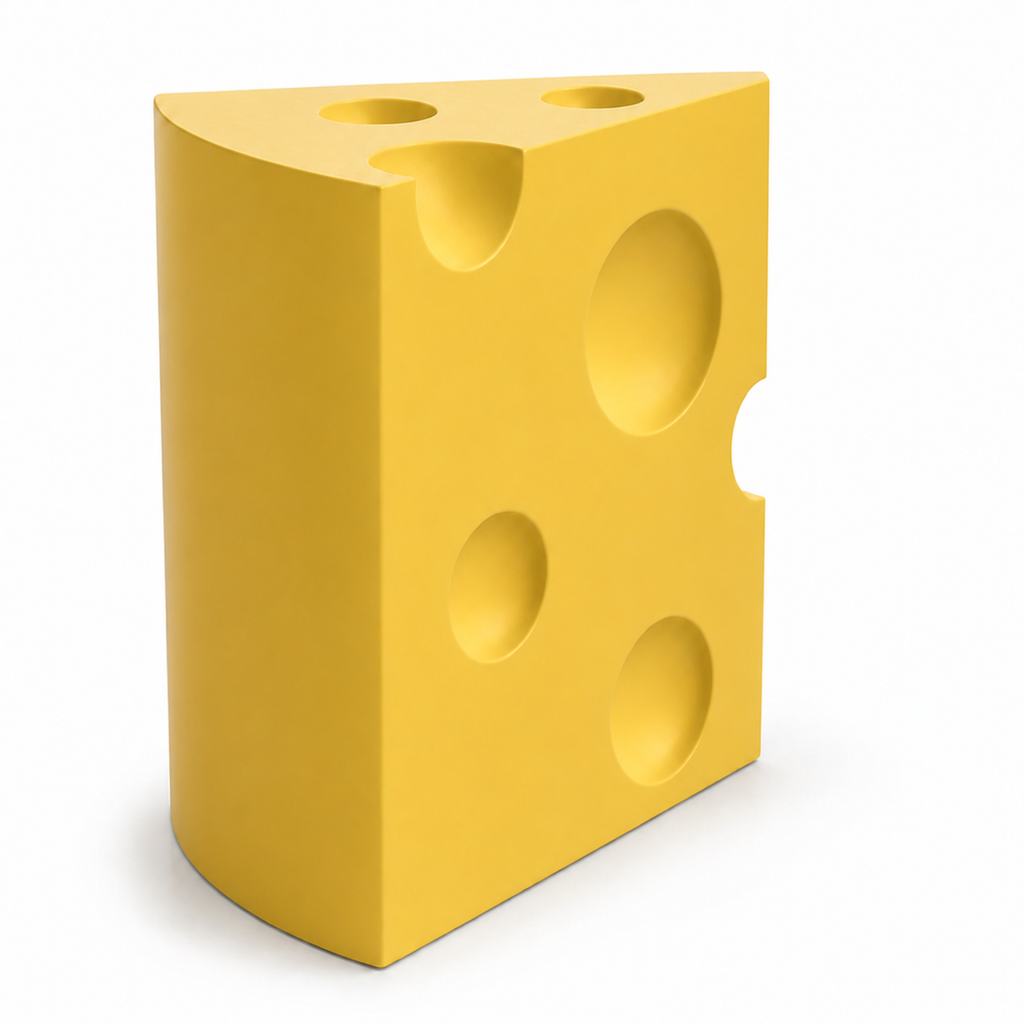 Cheese Slice Side Table - Yellow - image 2