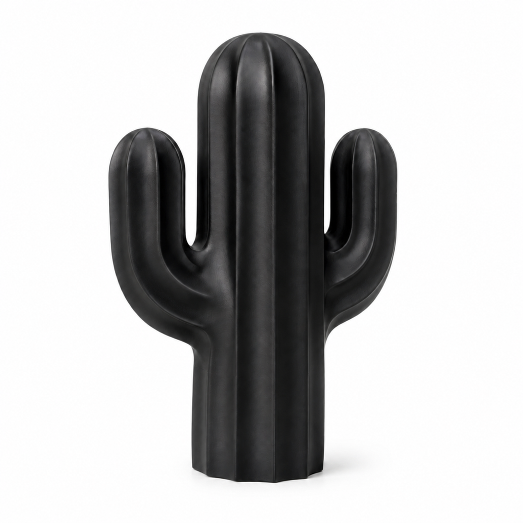 Cactus Art Object - Black