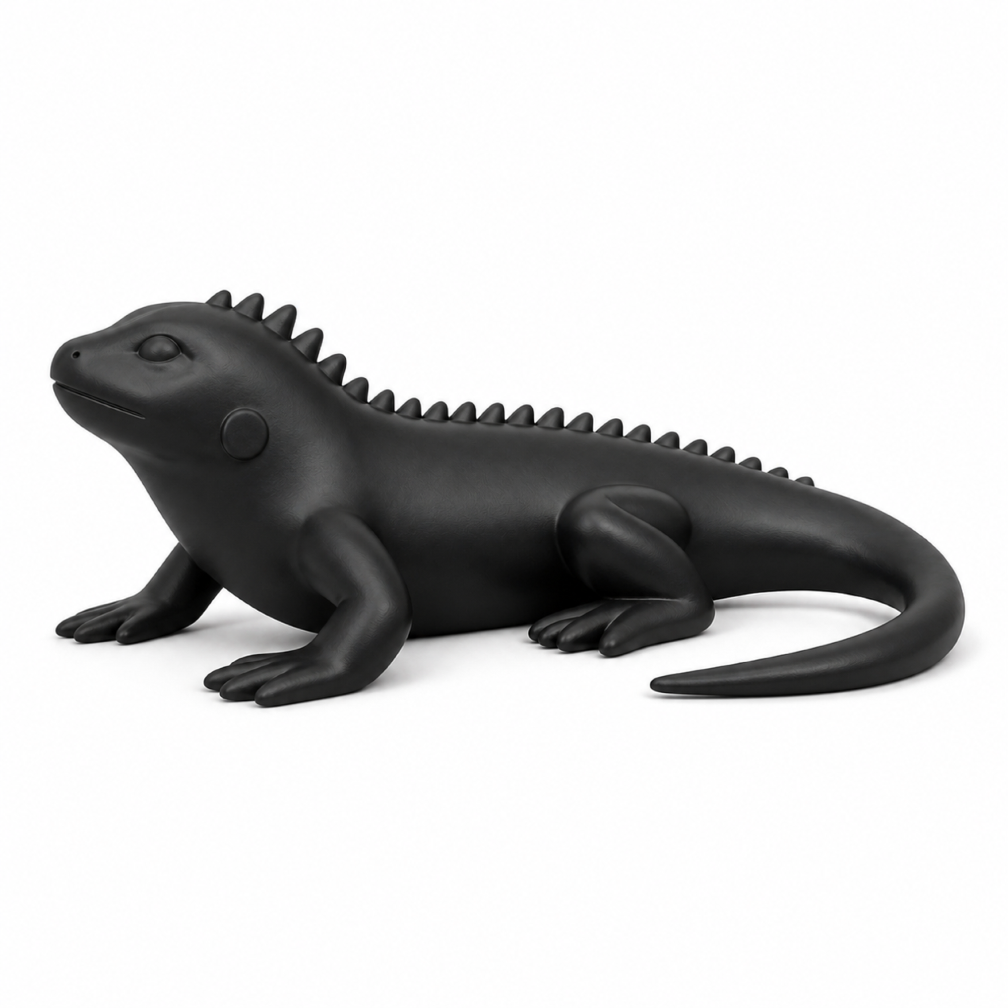 Iguana Art Object - Black