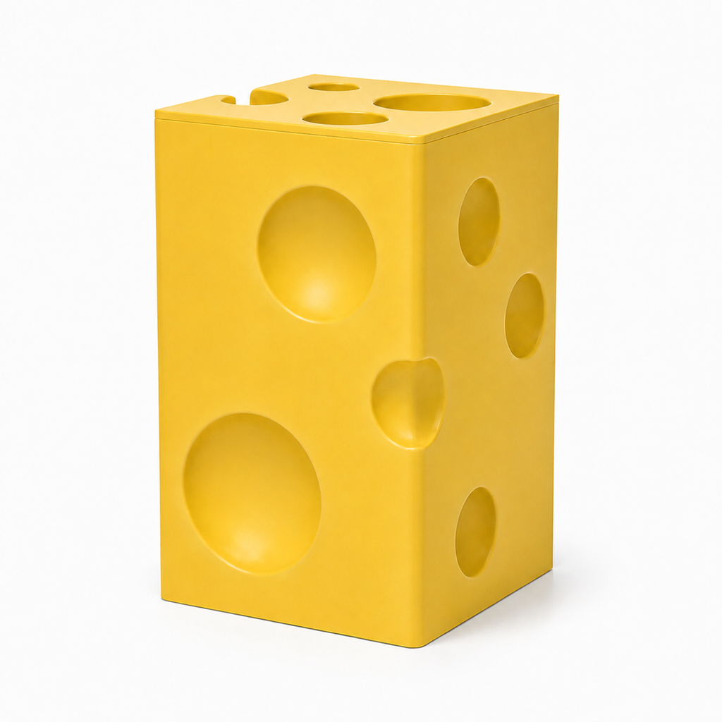 Cheese Block Side Table - Yellow - image 3