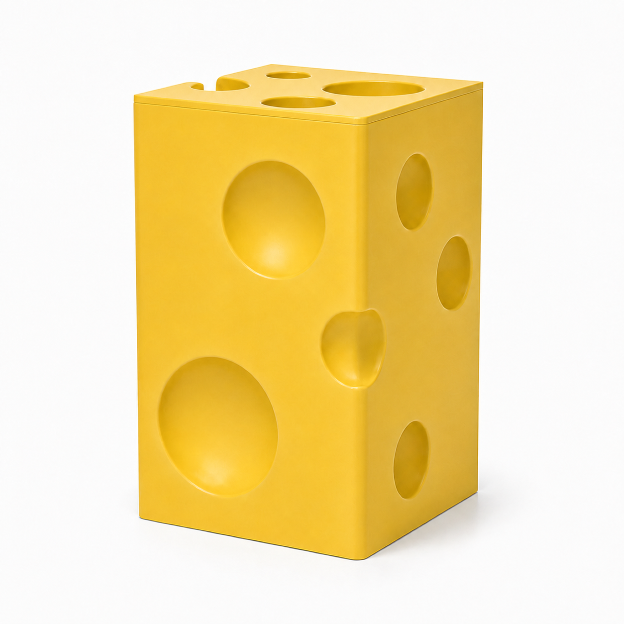 Cheese Block Side Table - Yellow - image 3