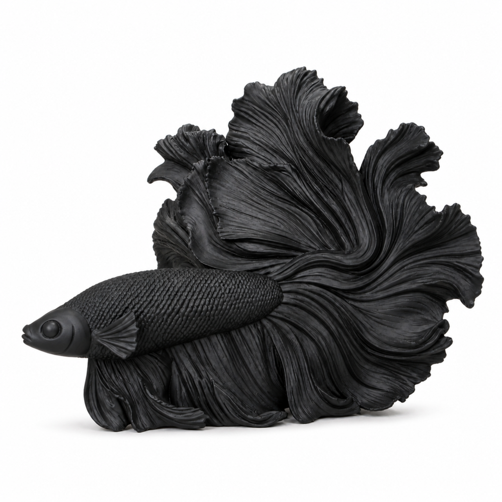 Betta Fish Art Object - Black