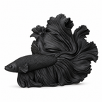 Betta Fish Art Object - Black