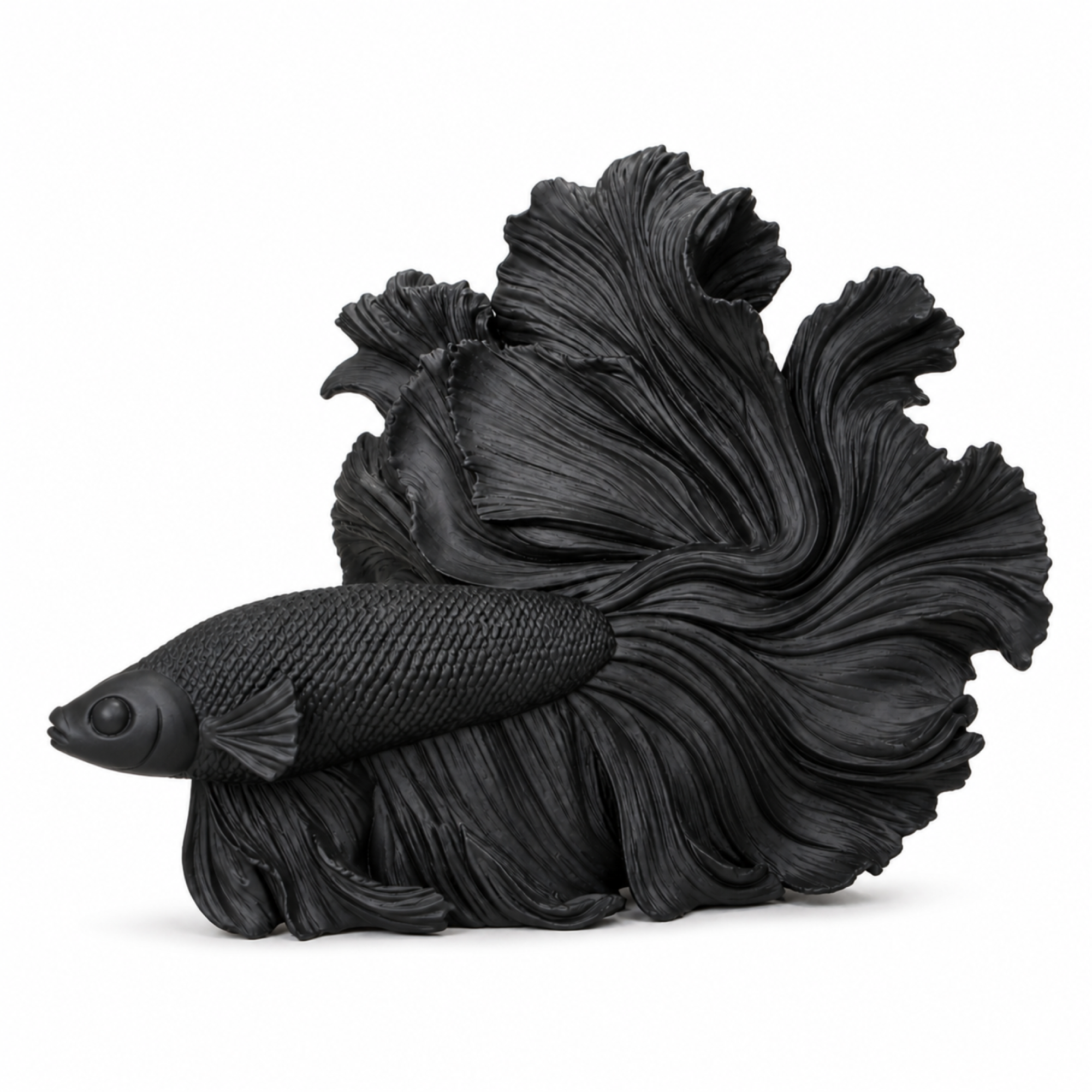 Betta Fish Art Object - Black