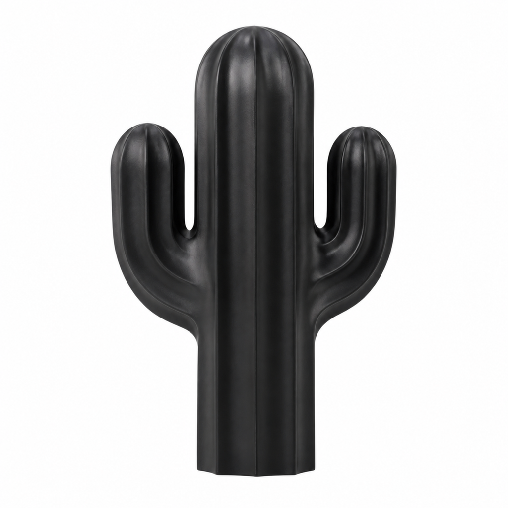 Cactus Art Object - Black