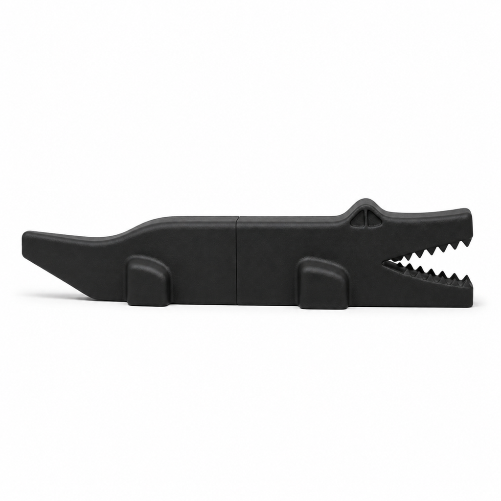 Krokodil Art Object - Black