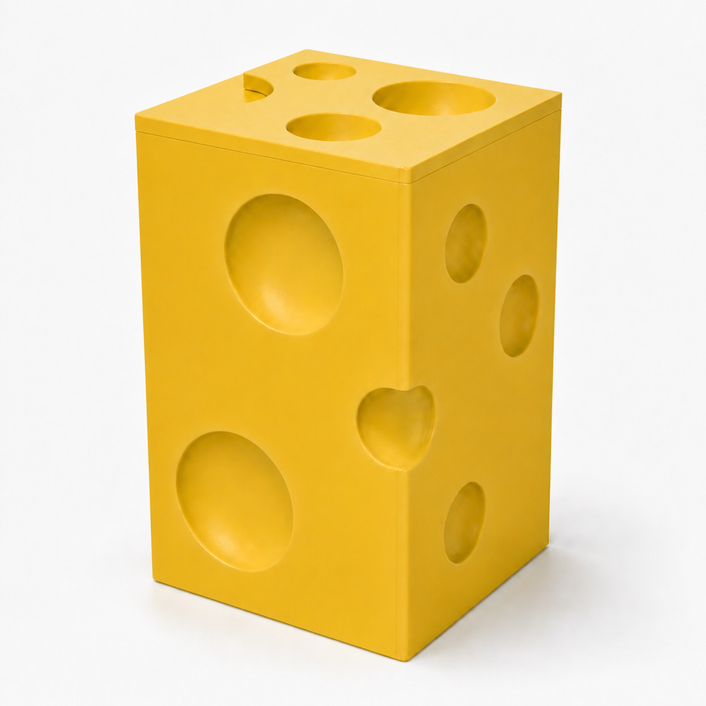 Cheese Block Side Table - Yellow - image 4
