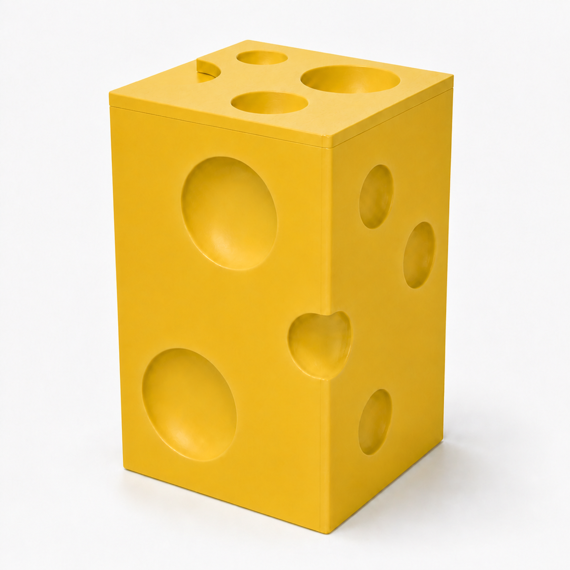 Cheese Block Side Table - Yellow - image 4