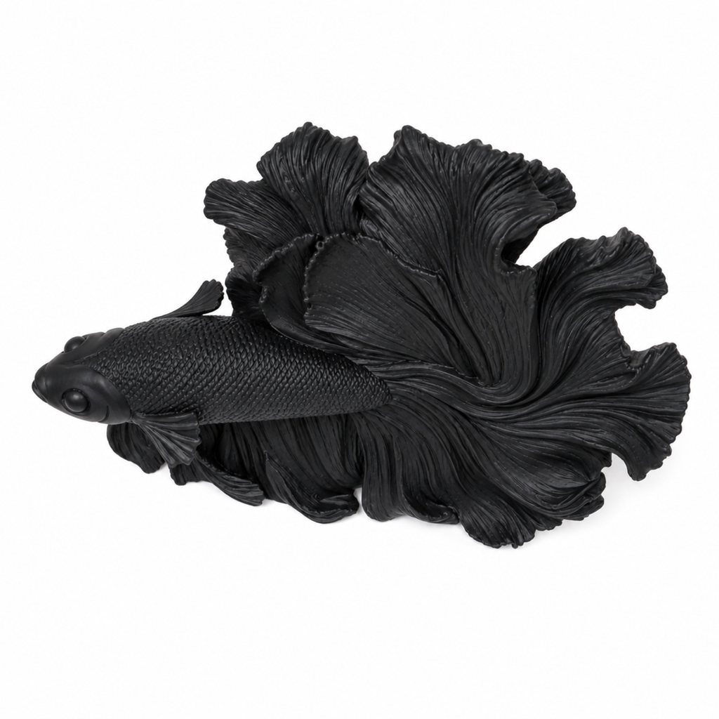 Betta Fish Art Object - Black