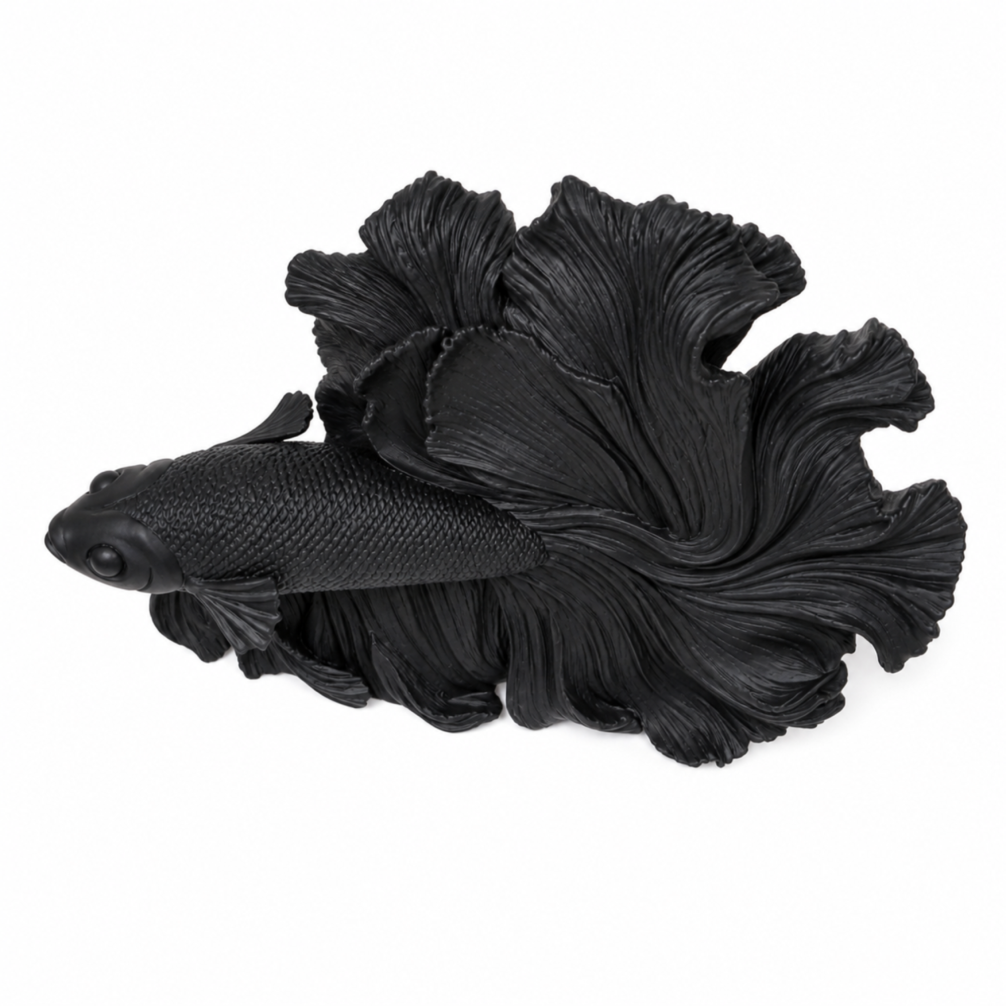 Betta Fish Art Object - Black