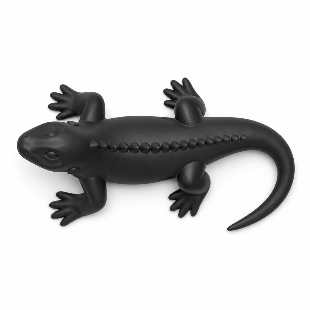 Iguana Art Object - Black