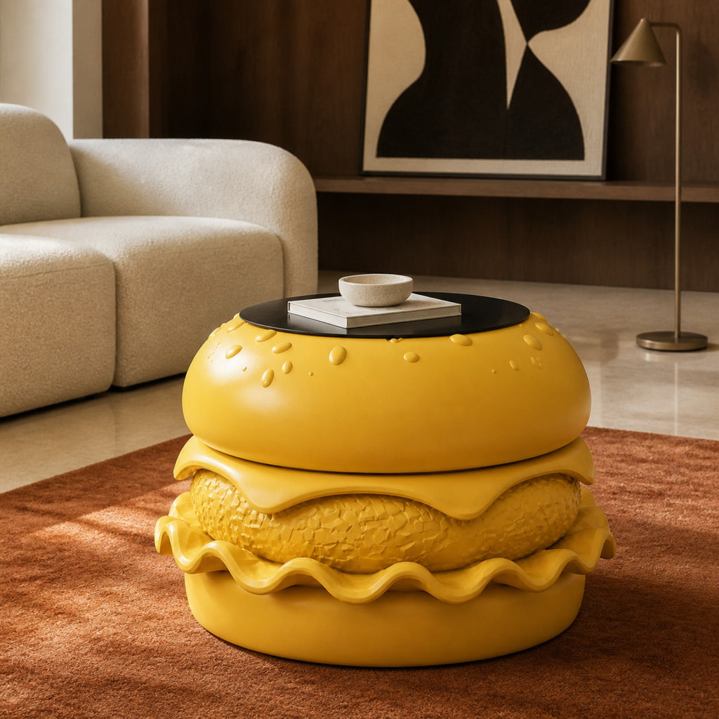 Hamburger Coffee Table - Yellow