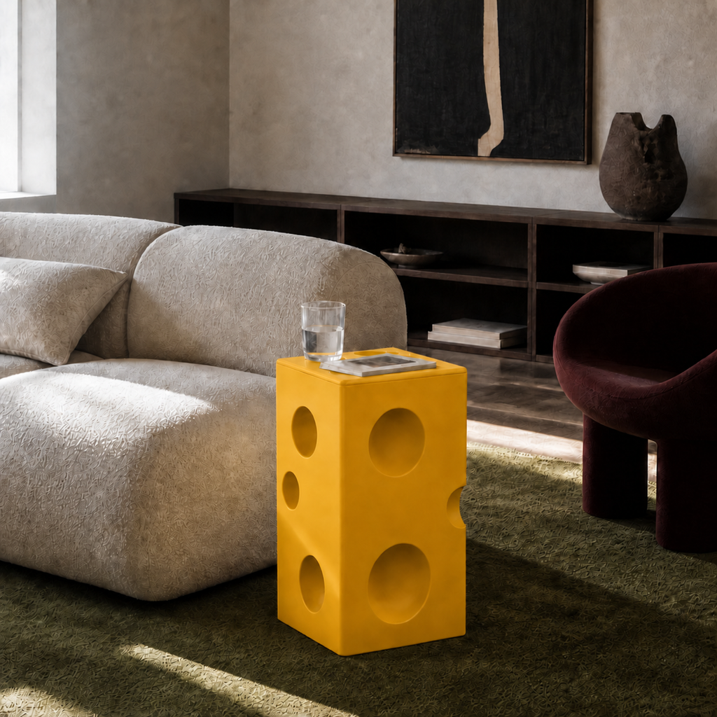 Cheese Block Side Table - Yellow - image 5