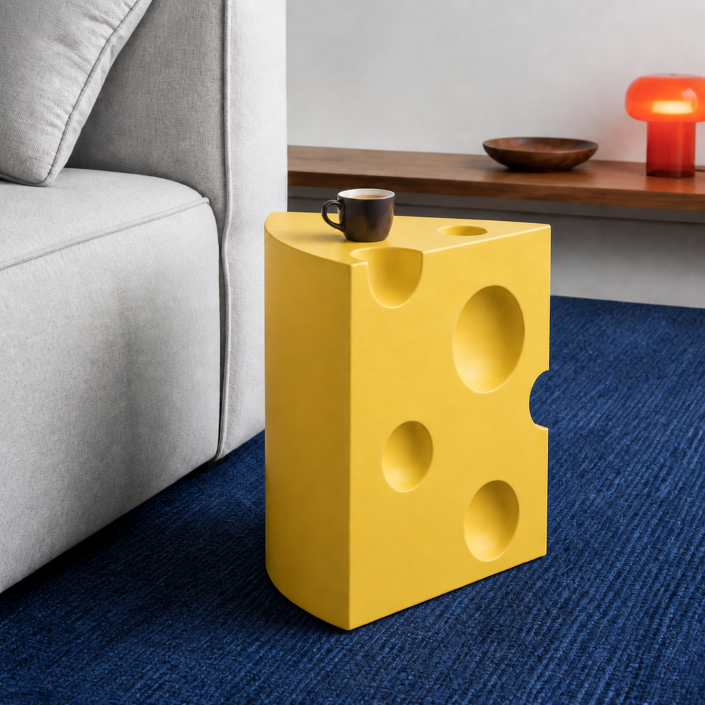 Cheese Slice Side Table - Yellow - image 3