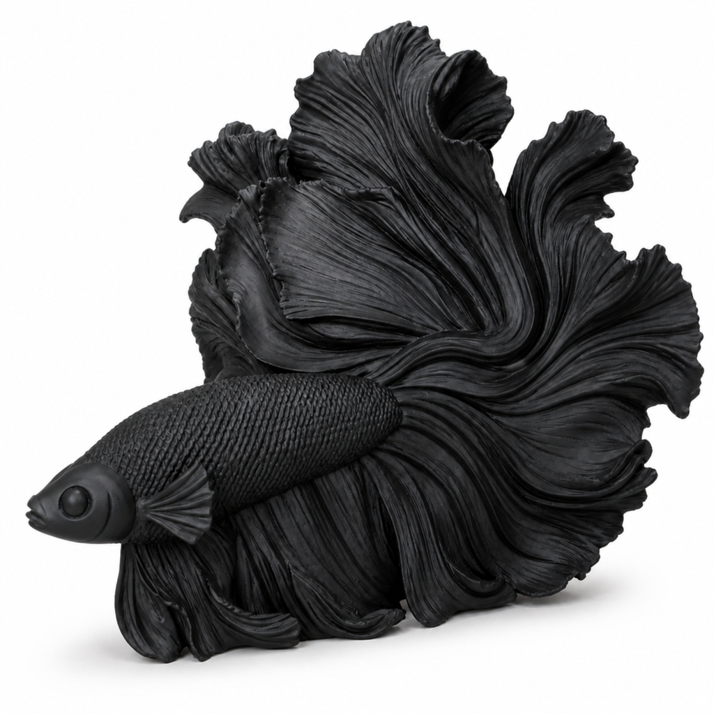 Betta Fish Art Object - Black