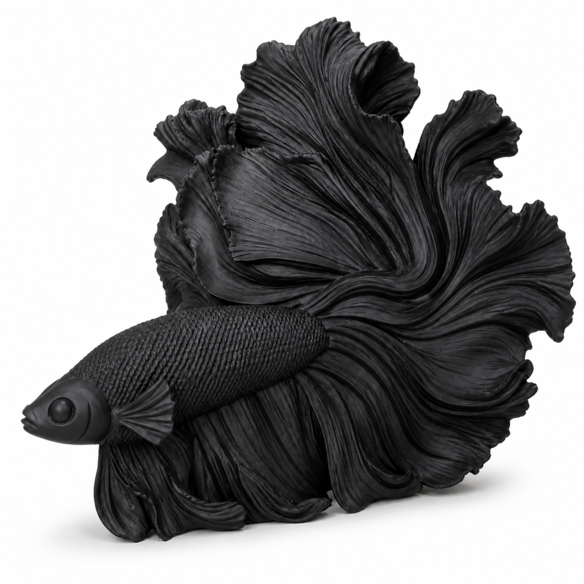 Betta Fish Art Object - Black