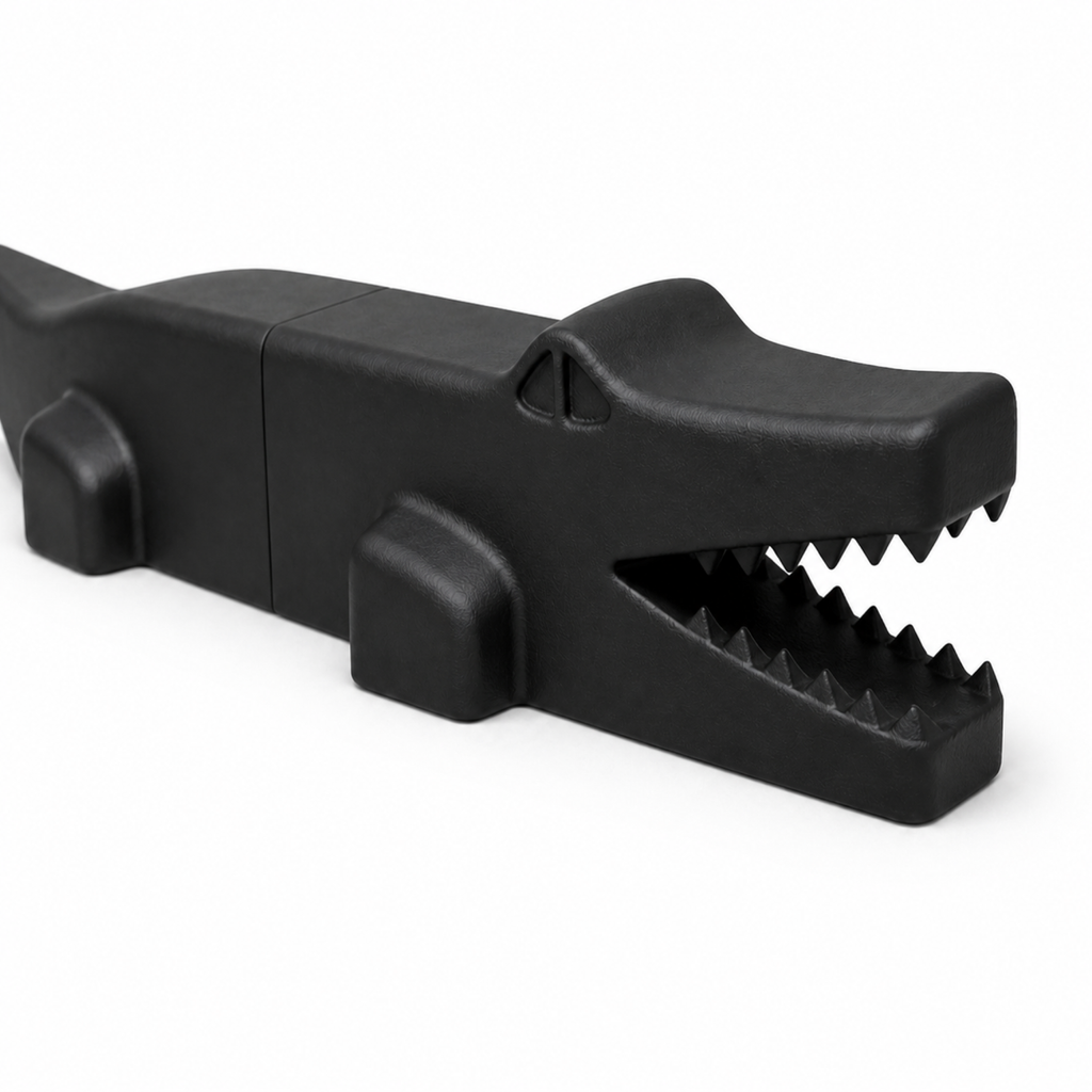 Krokodil Art Object - Black