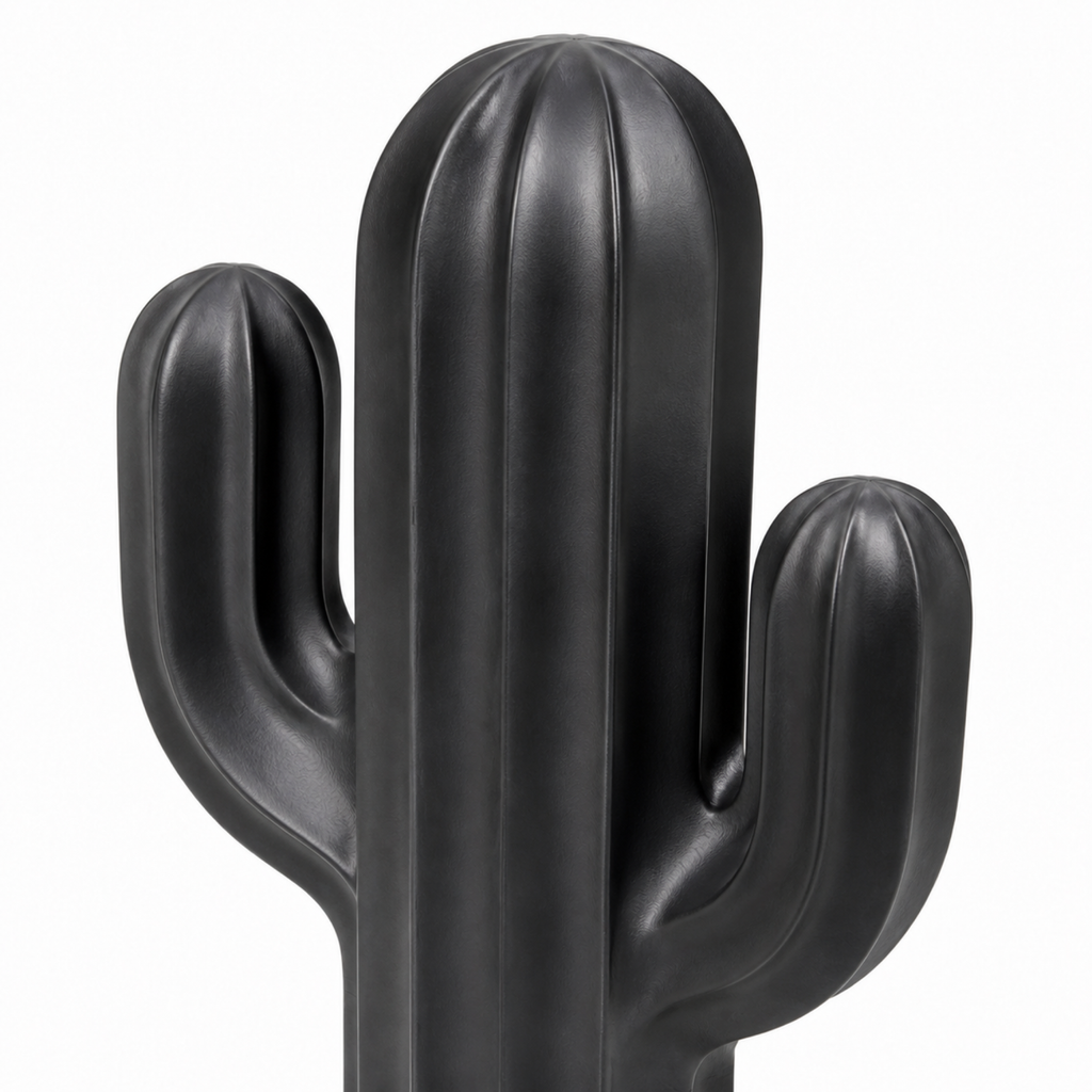 Cactus Art Object - Black