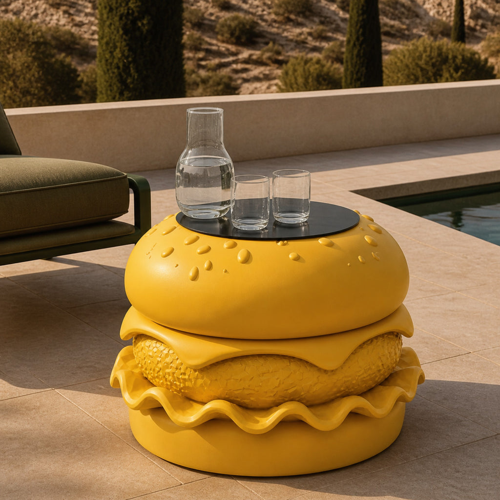Hamburger Coffee Table - Yellow