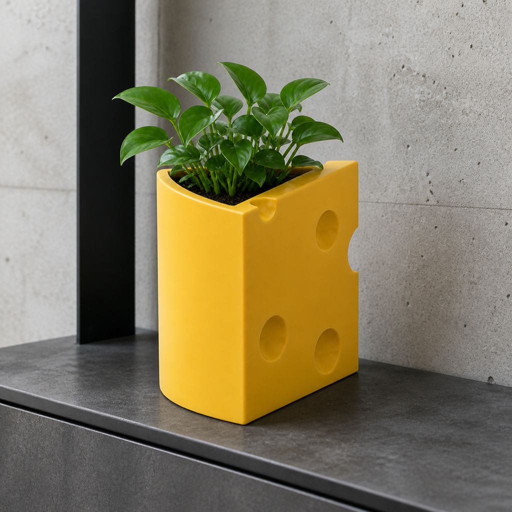 Cheese Slice Vase - Yellow - image 5
