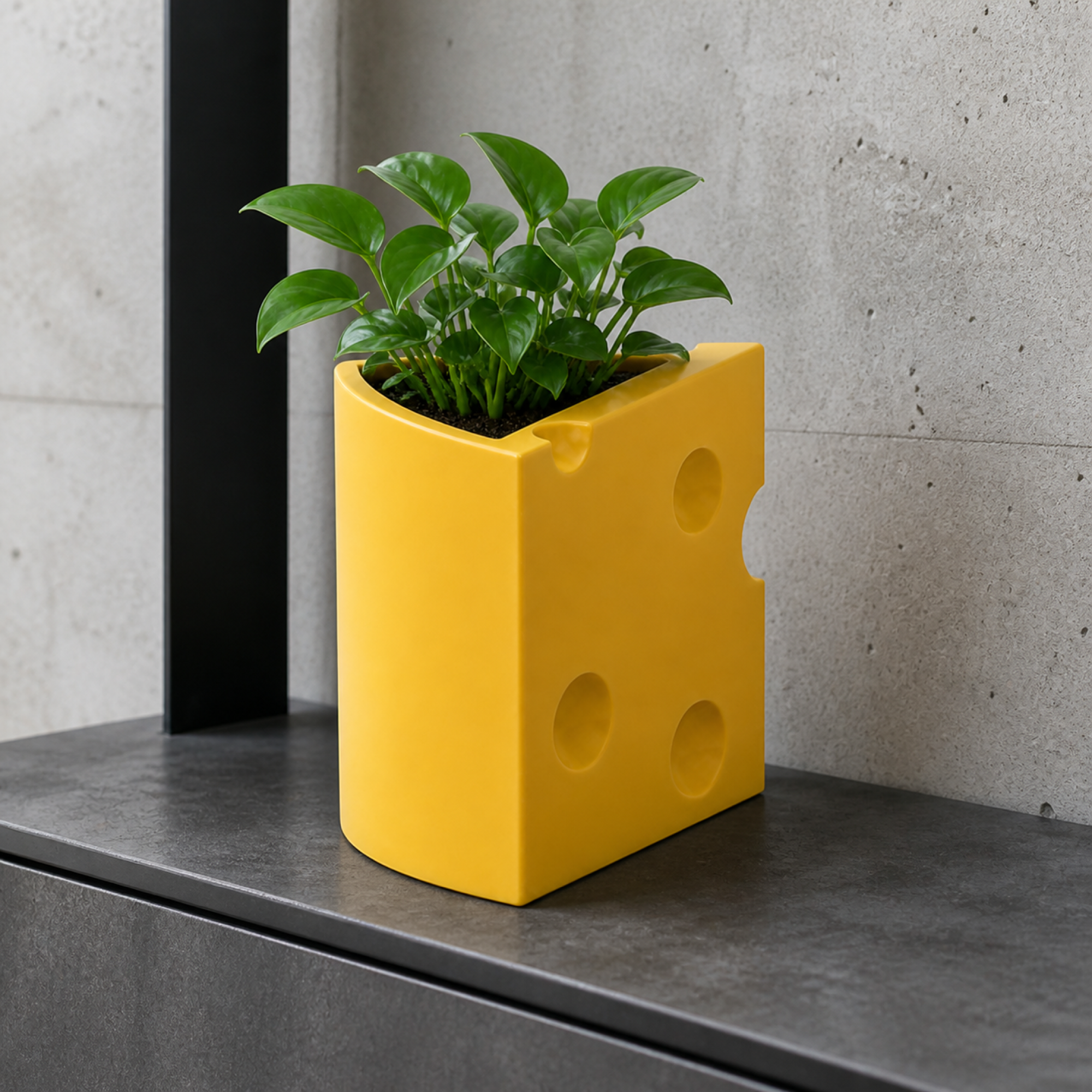 Cheese Slice Vase - Yellow - image 5