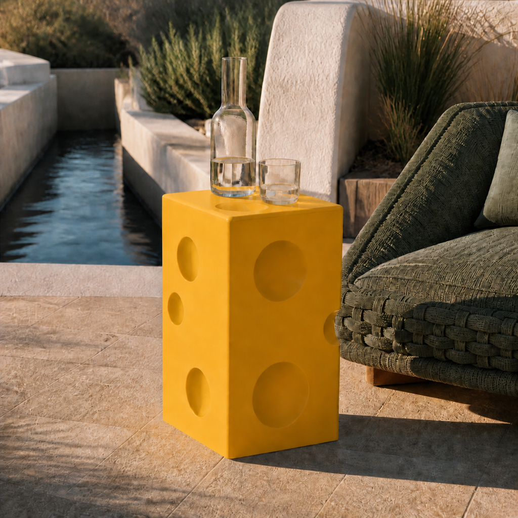 Cheese Block Side Table - Yellow - image 6
