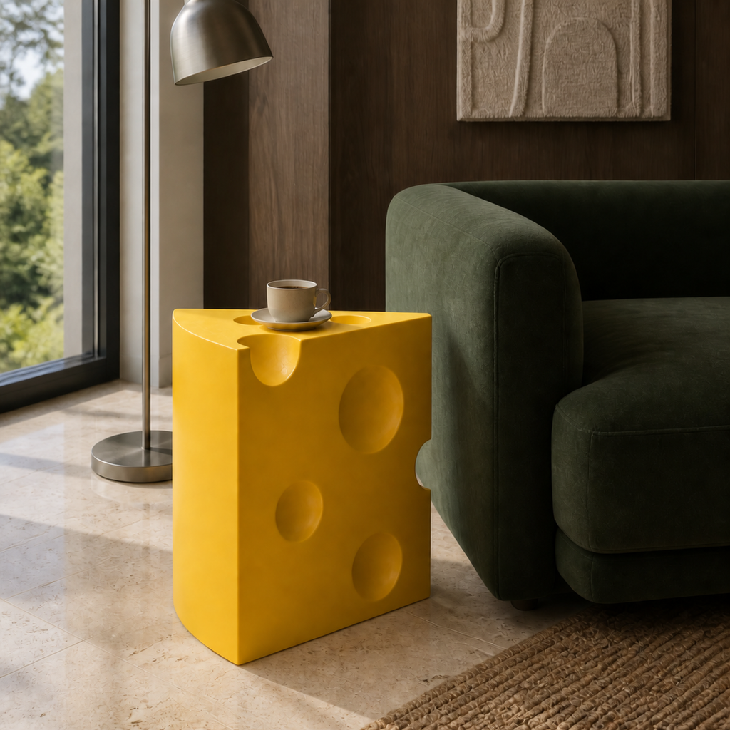 Cheese Slice Side Table - Yellow - image 4