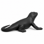 Iguana Art Object - Black