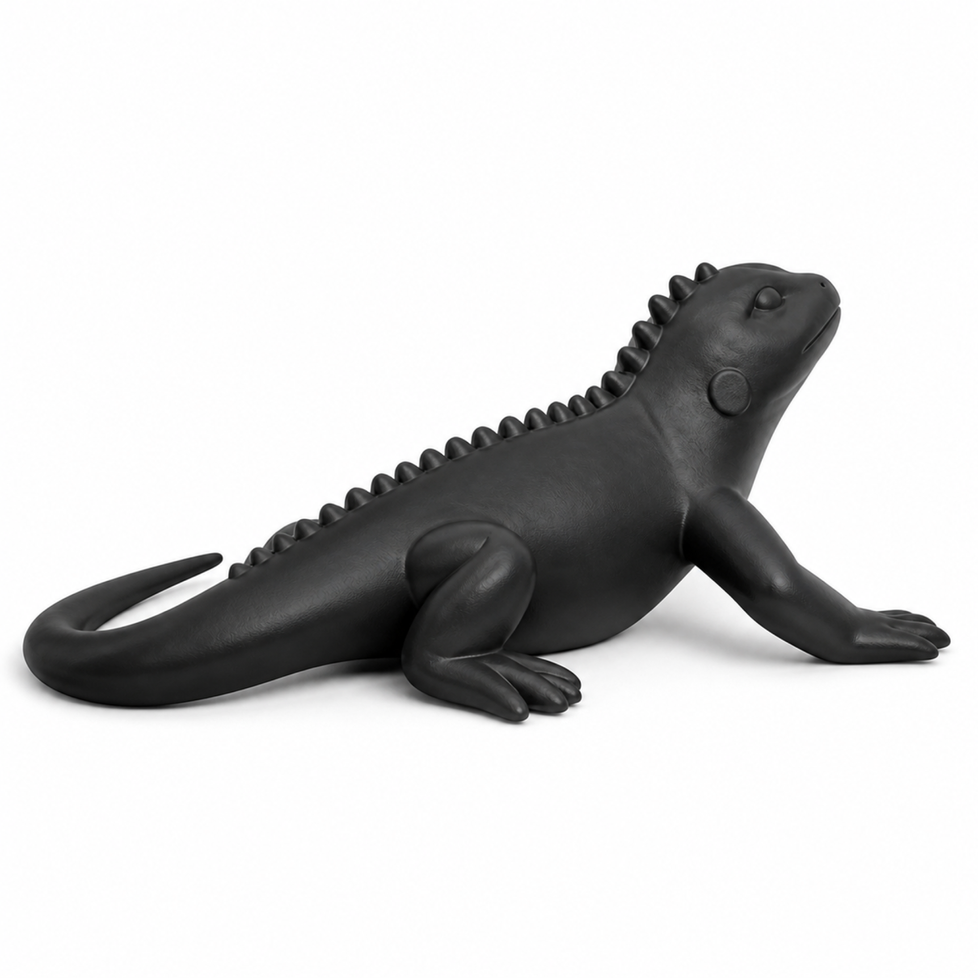 Iguana Art Object - Black