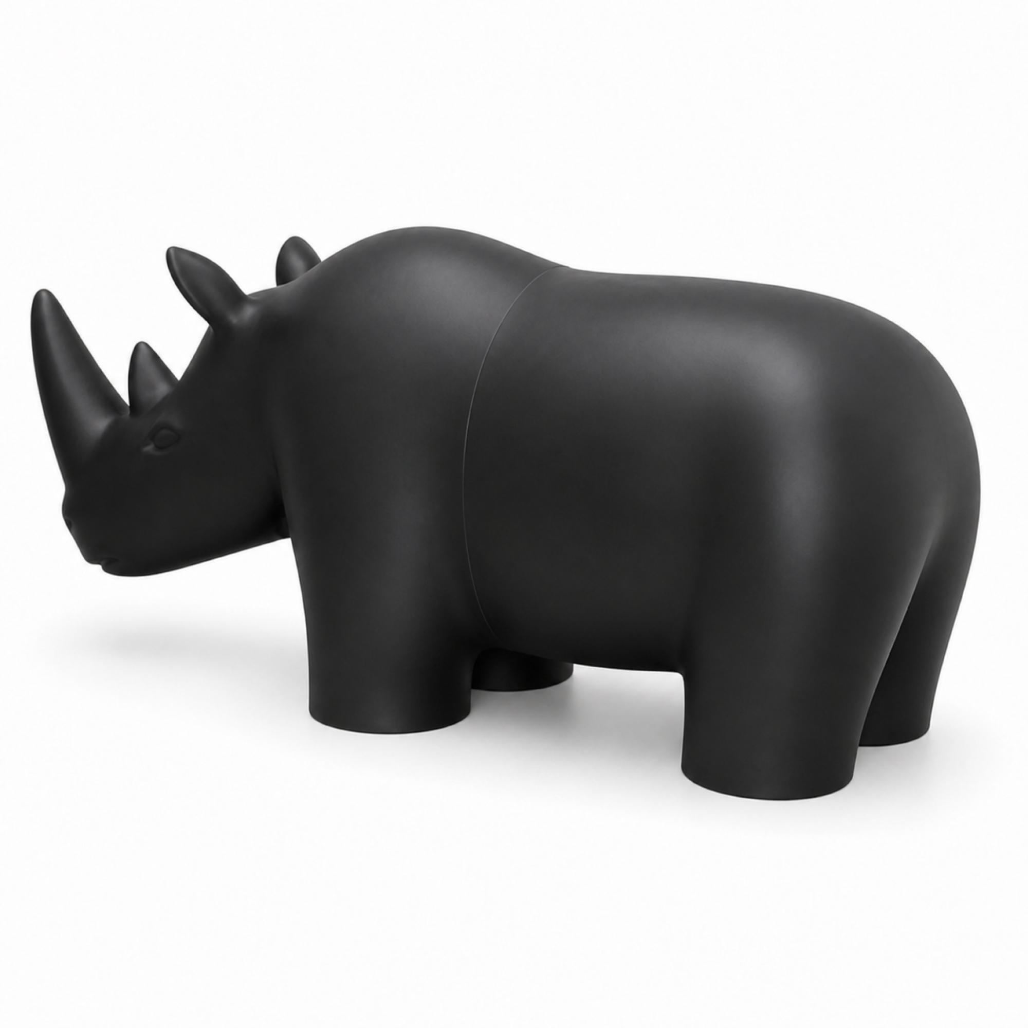 Rhino Art Object - Black