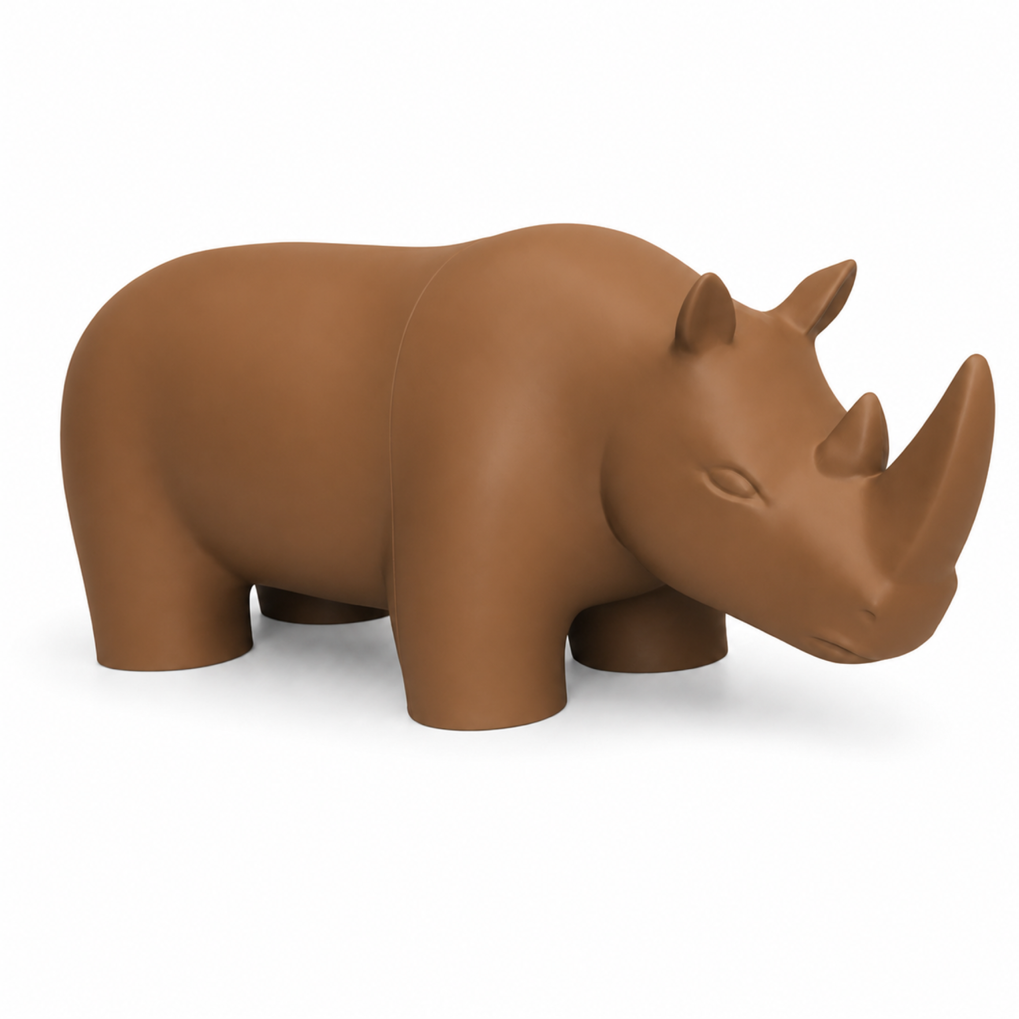 Rhino Art Object - Brown