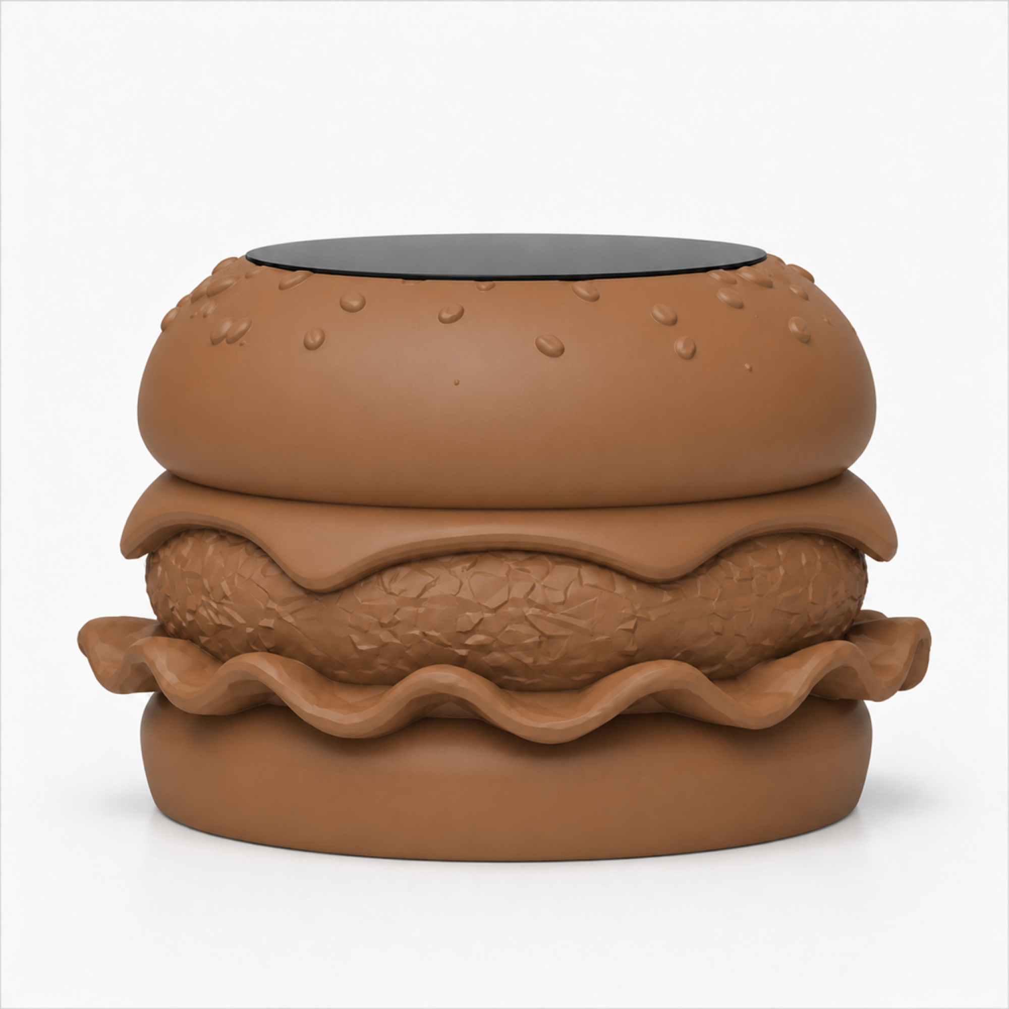Hamburger Coffee Table - Brown