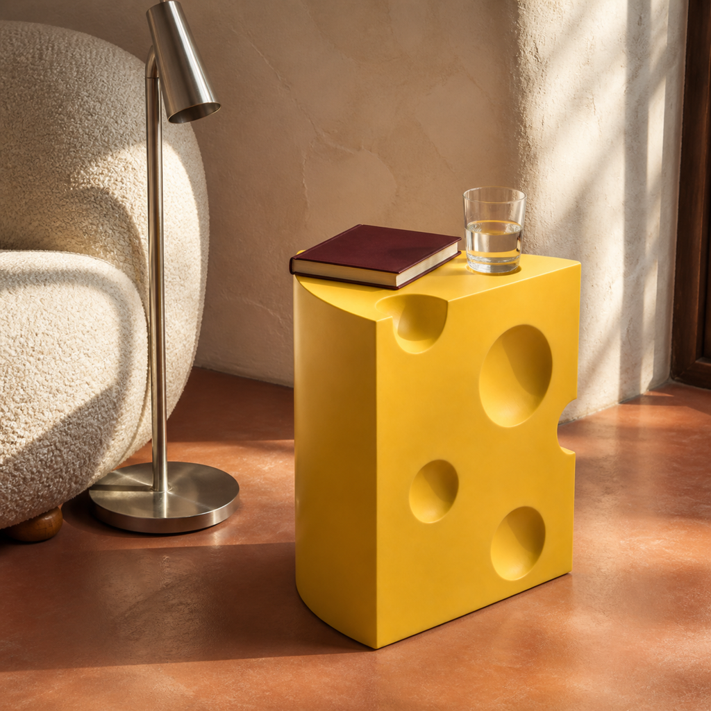 Cheese Slice Side Table - Yellow - image 5