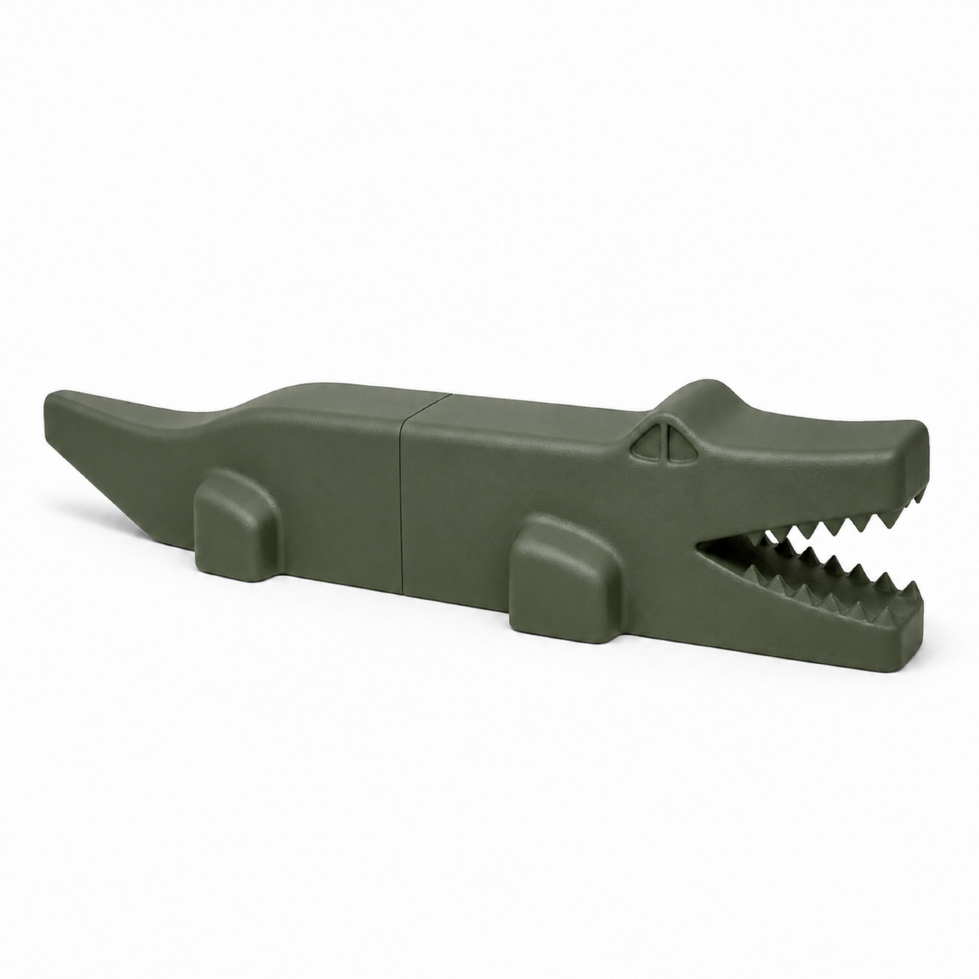Krokodil Art Object - Moss Green