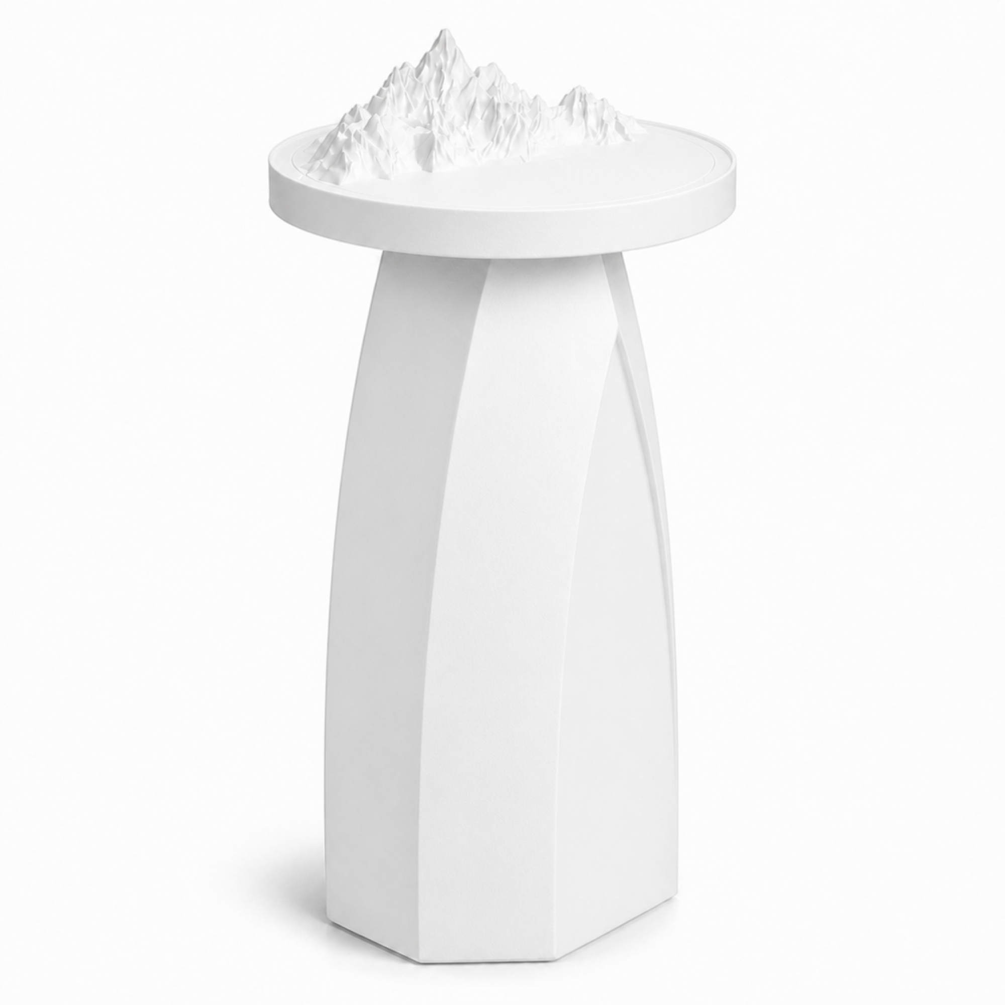 Mountain side table - White