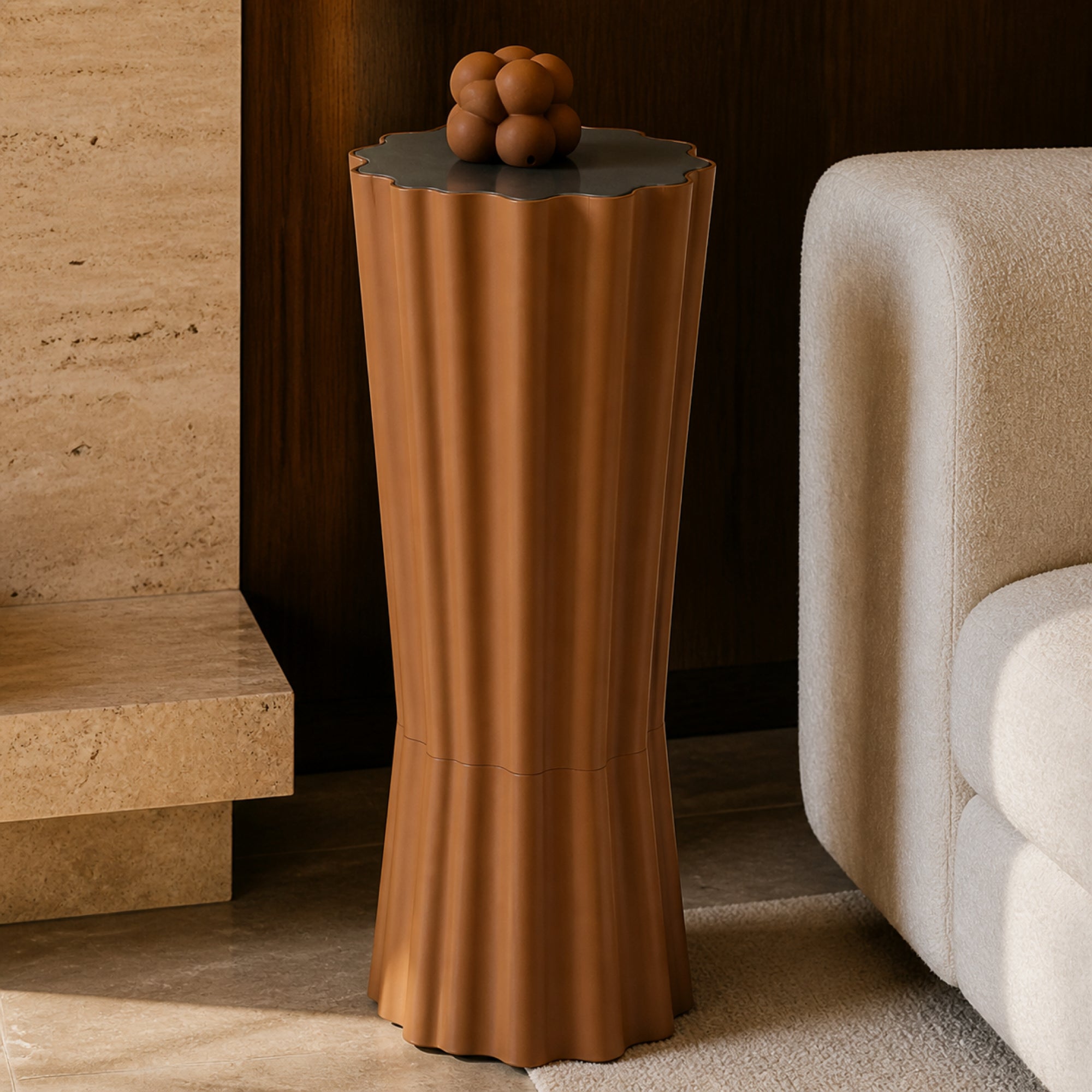 Stellato Side Table - Brown