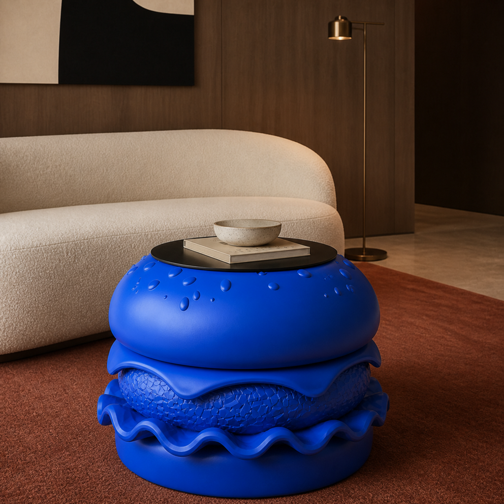 Hamburger Coffee Table - Royal Blue