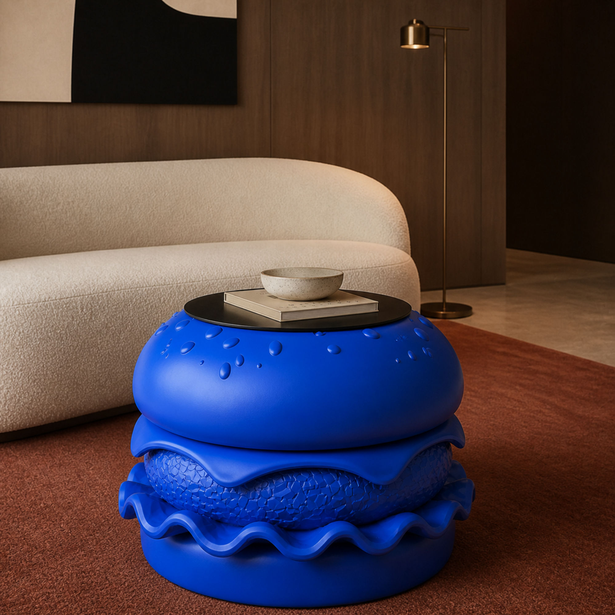 Hamburger Coffee Table - Royal Blue