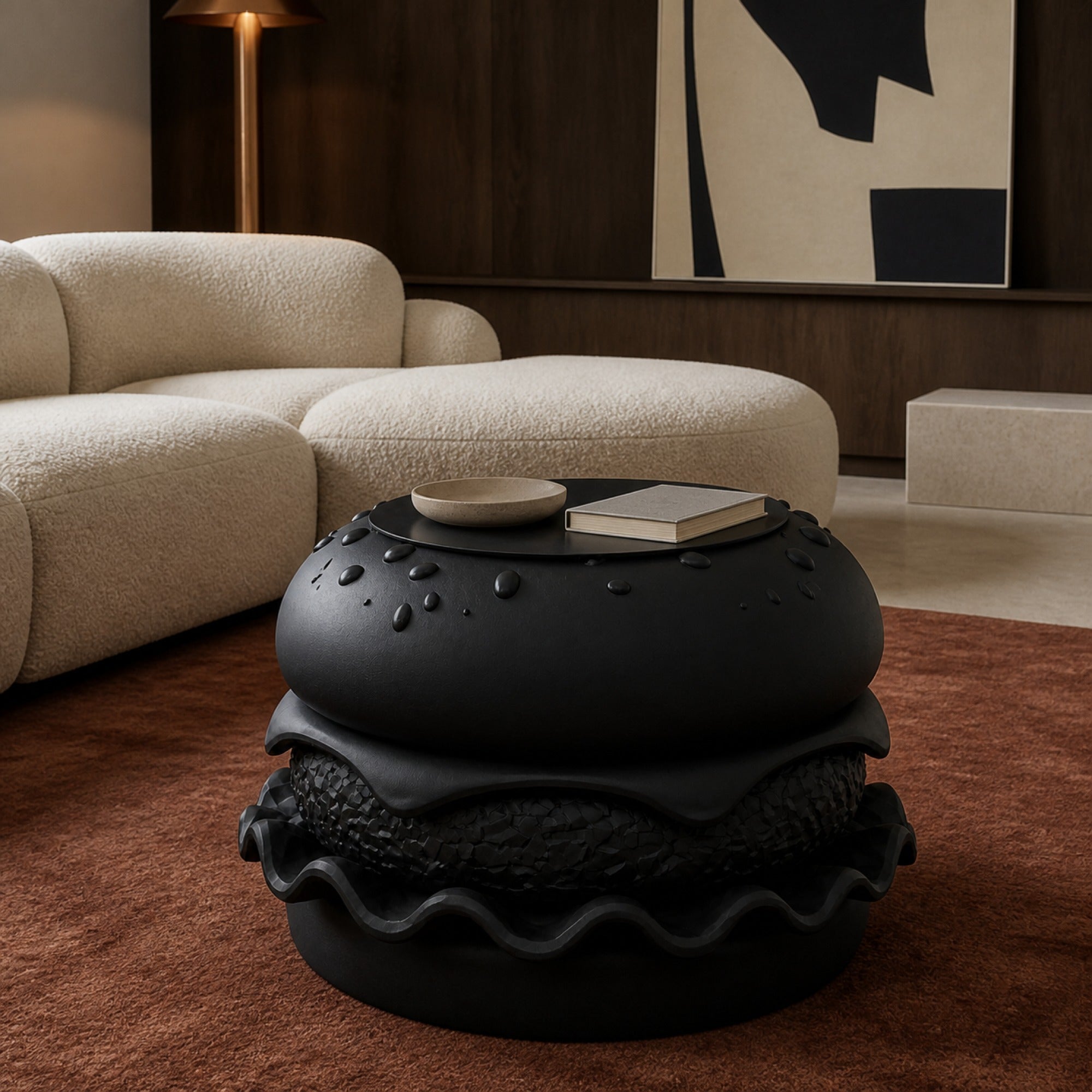 Hamburger Coffee Table - Black