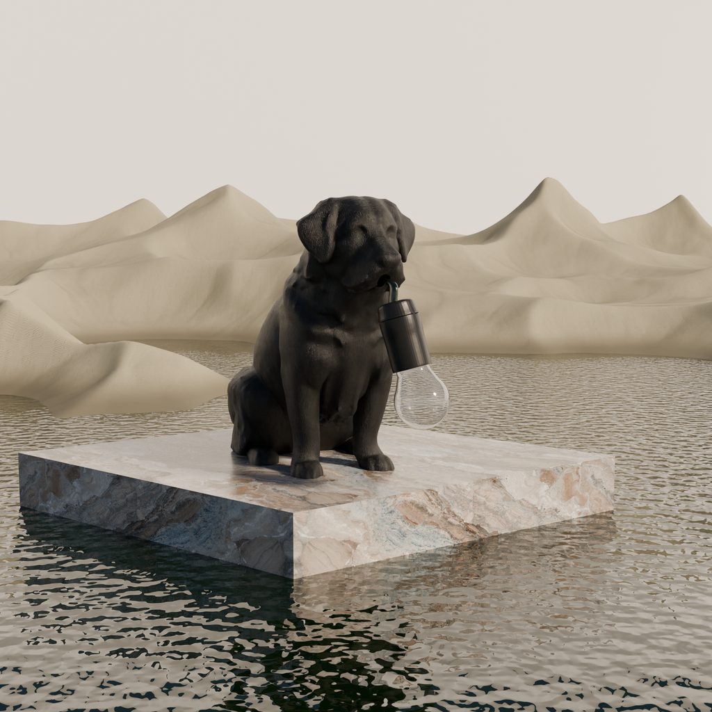 Berner Sennenhund Tischlampe