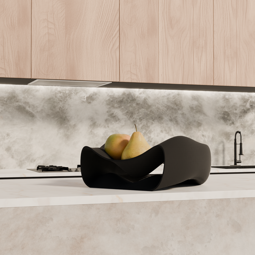Fano fruttiera moderna design edizione nera