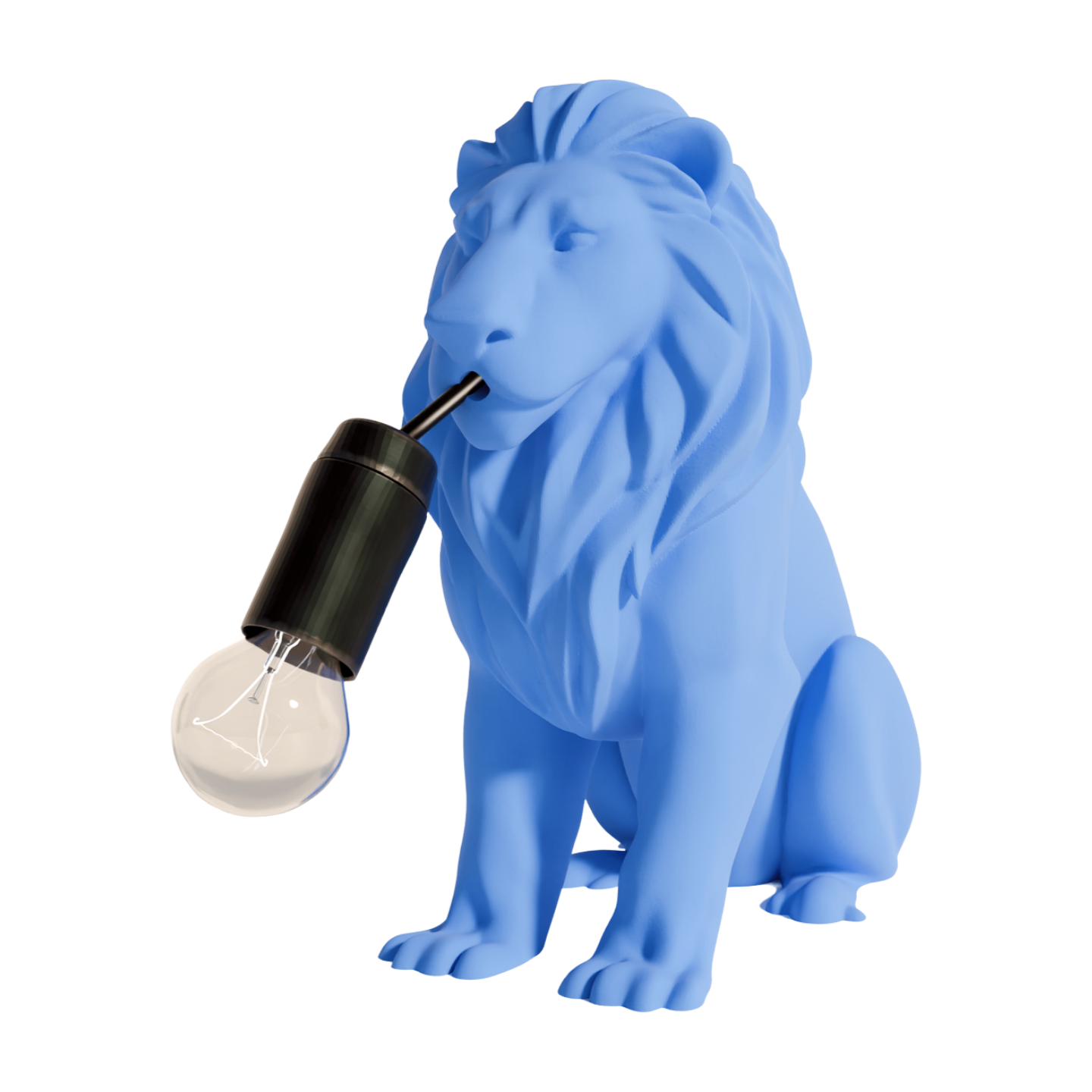 Lampada da tavolo a forma di leone